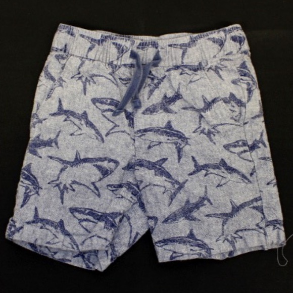 Shark Print Shorts - Picture 1 of 2
